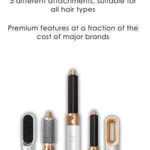 AirBrush Gold and Black Hair Styling Tool Set